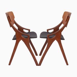 Set of Teak Chairs by Arne Hovmand Olsen for Mogens Kold, 1950s