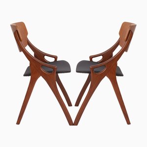 Teak Stühle von Arne Hovmand Olsen für Mogens Kold, 1950er, 2er Set