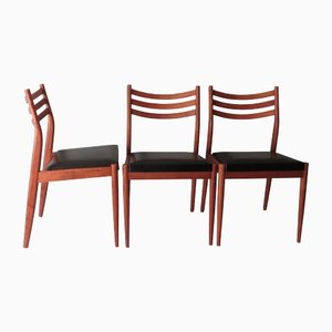 Danish Teak Dining Room Chairs, 1960s, Set of 3