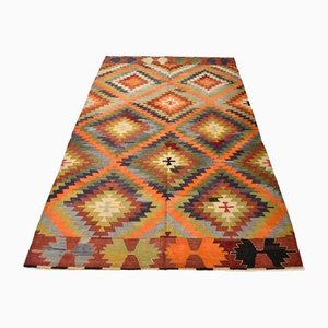 Alfombra Kilim vintage con estampado geométrico, 1962