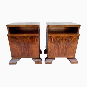 Vintage Nightstands from Up Závody, 1930s, Set of 2