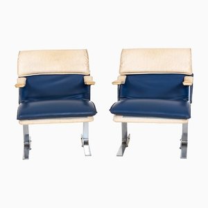 Set of Wave Lounge Chairs by Giovanni Saporiti, 1970s