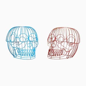 Skull Hocker von Anacleto Spazzapan, Italien, 2er Set