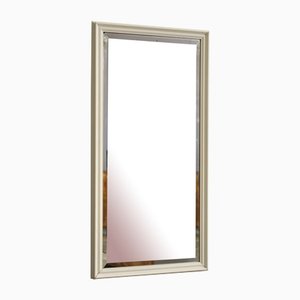 Specchio con cornice in legno dipinto di bianco di Giuseppe Restelli, anni '70