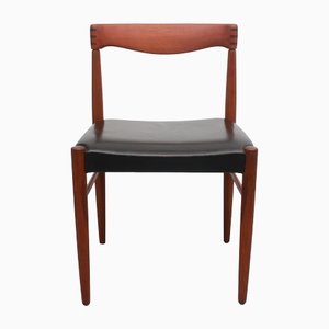 Dining Chair in Teak & Leather by H.W. Klein for Bramin, 1965