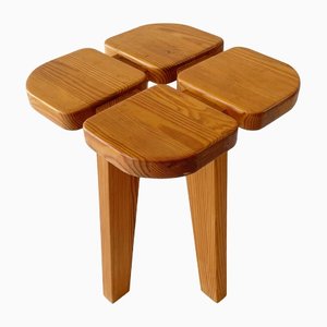 Apila Hocker aus Kiefernholz, Lisa Johansson-Pape zugeschrieben, 1970er