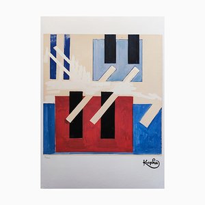 František Kupka, Composition Abstraite, Lithographie Originale, 1970s