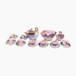 Porzellan Teeservice für 8 Personen, Paris, Frankreich, 1830er, 19er Set