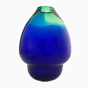Mittelgroße Vulcano Vase in Blaugrün von Alissa Volchkova