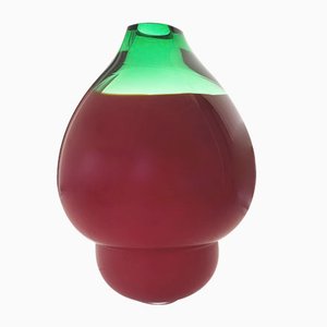 Medium Bordeaux Green Vulcano Vase by Alissa Volchkova