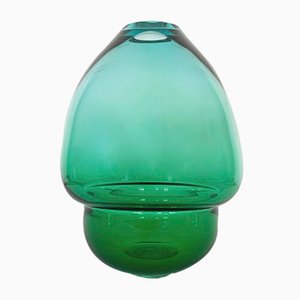 Mittelgroße Vulcano Vase in Grün & Blau von Alissa Volchkova