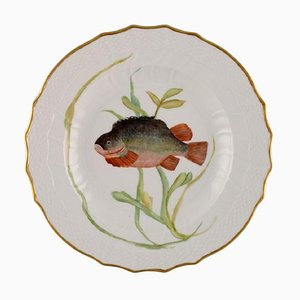 Porcelain Dinner Plate with Hand-Painted Fish Motif frp, Royal Copenhagen, 1968