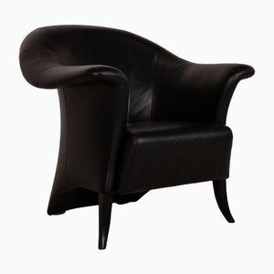 Poltrona nr. 2900 in pelle nera di Rolf Benz