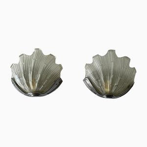 Art Deco Style Shell Sconces, Germany, 1960s, Set of 2