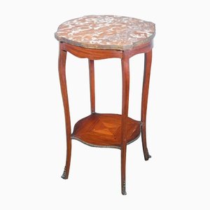 Table, Wooden Gueridon with Marble Top, 1800s