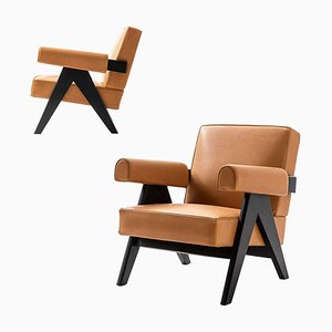 Set of 053 Capitol Complex Armchairs by Pierre Jeanneret for Cassina