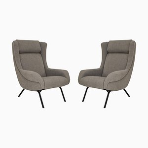 Modern Senior Mod Armchairs in the style of Marco Zanuso, Italy, 1960s, Set of 2
