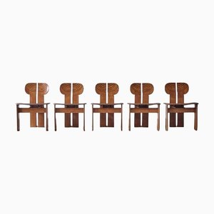 Africa Chairs by Tobia & Afra Scarpa attributed to Maxalto Artona, Italy, 1970s, Set of 5