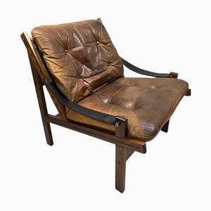 Chaise Hunter attribuée à Torbjørn Devices pour Bruksbo Norway, 1960s