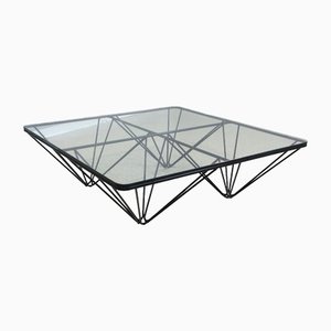 Vintage Geometric Lacquered Coffee Table, 1980s