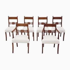 Antique Mahogany Dining Chairs, 19th Century, Set of 6