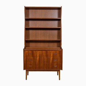 Mid-Century Teak Shelf with Pull-Out Top, 1960s