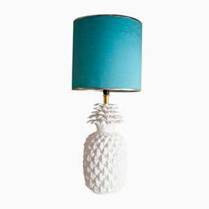 Italienische Ananas Lampe aus emaillierter Keramik & Messing, 1960er