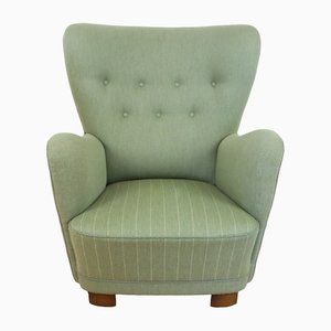 Green Lounge Chair in the Style of Flemming Lassen