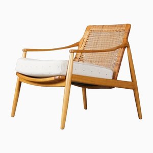 Mid-Century German Lounge Chair in Hermès Upholstery by Hartmut Lohmeyer for Wilkhahn, 1950s