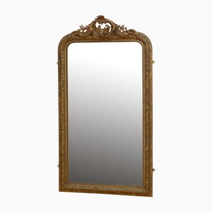 Espejo antiguo de madera dorada, 1898