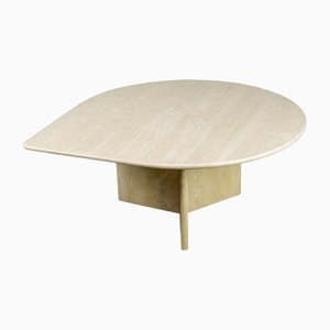 Travertine Drop Shaped Coffee Table, 1990s