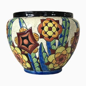 Pot ou Cache-Pot Art Déco en Céramique de Keramis