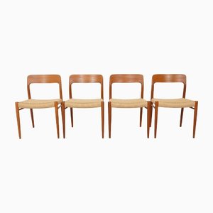 Danish Teak Dining Chairs by Niels Otto (N. O.) Møller for J.L. Møllers, Set of 4