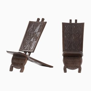 Model Palabre Coconut Tree Lounge Chairs, Congo, 1960, Set of 2