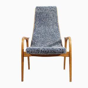 Lamino Easy Chair in Oak, Teak & Sheepskin by Yngve Ekström for Swedese, 1950s