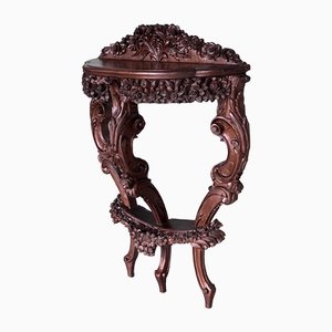 19th Century French Regency Wall Carved Walnut Console Table, 1900s