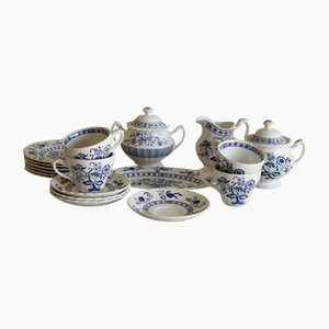 Nordic Meakin Blue Coffee & Tea Set from Collection J G, Set of 17
