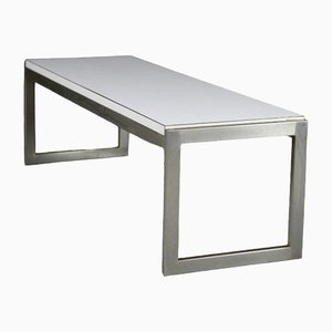 Mesa de centro rectangular blanca