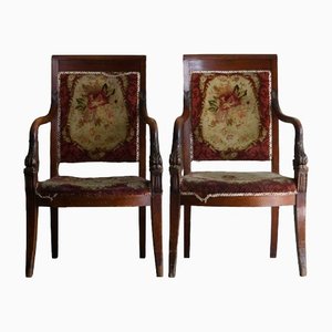 Antike französische Stühle, 2er Set