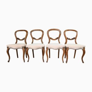 Victorian Balloon Back Dining Chairs, Set of 4