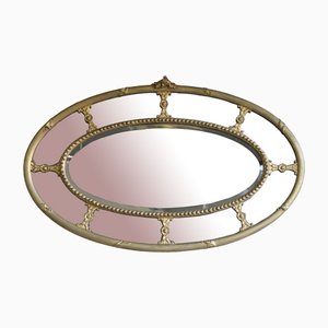 Großer ovaler Spiegel mit vergoldetem Rahmen, 19. Jh