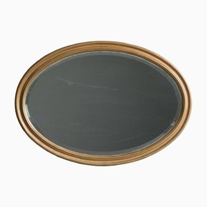 Großer ovaler Spiegel mit vergoldetem Rahmen, frühes 20. Jh