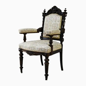 Chaise d'Appoint Victorienne Sculptée