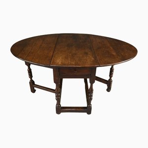 18th Century Oak Gate Leg Dining Table