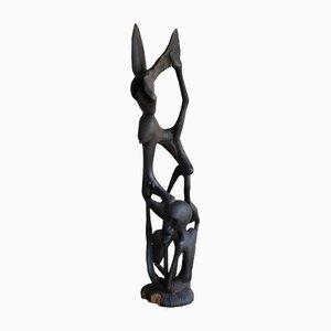 Large Makonde Shetani Wood Sculpture