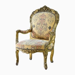 Sedia in stile Luigi XV dorata