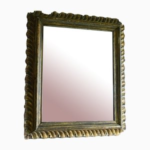 Antiker rechteckiger vergoldeter Spiegel