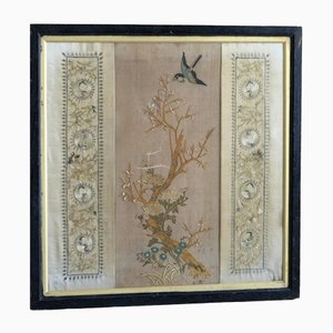 Panel bordado de seda chino