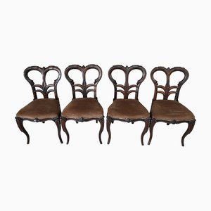 Victorian Rosewood Dining Chairs by Richard Charles, Set of 4