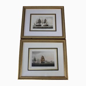 Antique Framed Naval Prints, Set of 2